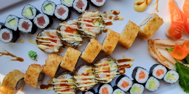 48 nebo 68 kousků sushi v Porubě: krevety, losos, tuňák i avokádo