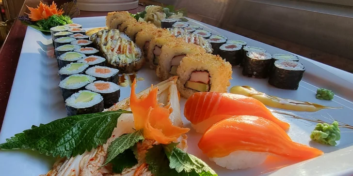 48 nebo 68 kousků sushi v Porubě: krevety, losos, tuňák i avokádo