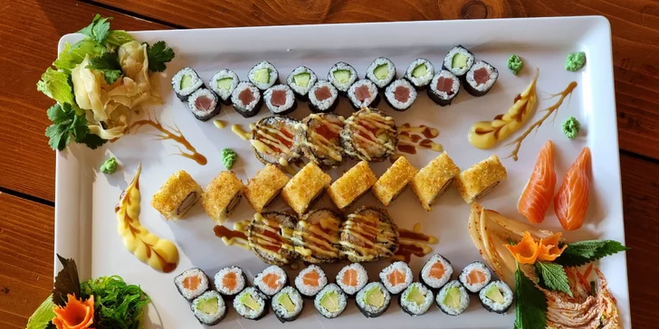 48 nebo 68 kousků sushi v Porubě: krevety, losos, tuňák i avokádo
