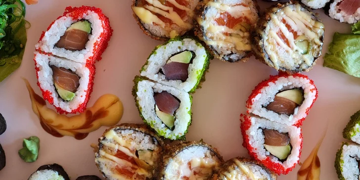 48 nebo 68 kousků sushi v Porubě: krevety, losos, tuňák i avokádo