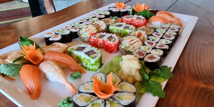 48 nebo 68 kousků sushi v Porubě: krevety, losos, tuňák i avokádo
