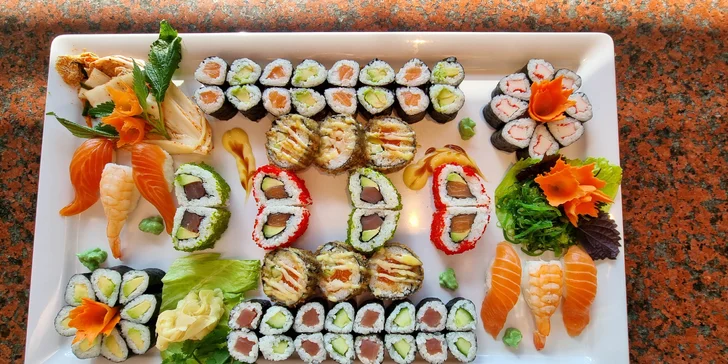 48 nebo 68 kousků sushi v Porubě: krevety, losos, tuňák i avokádo