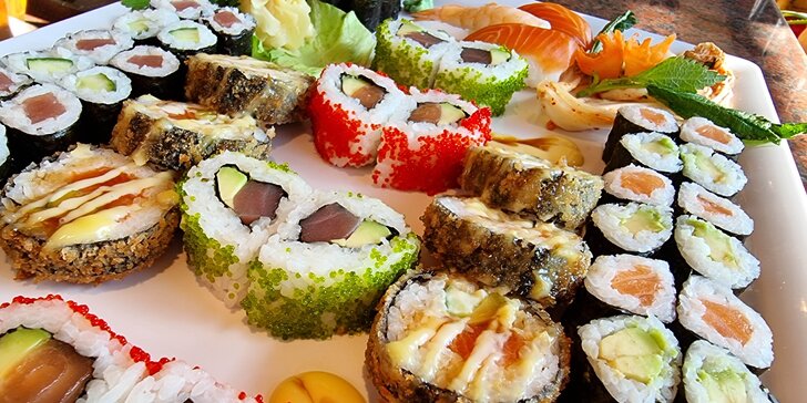 48 nebo 68 kousků sushi v Porubě: krevety, losos, tuňák i avokádo