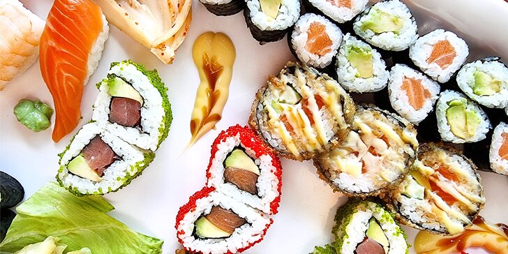 48 nebo 68 kousků sushi v Porubě: krevety, losos, tuňák i avokádo