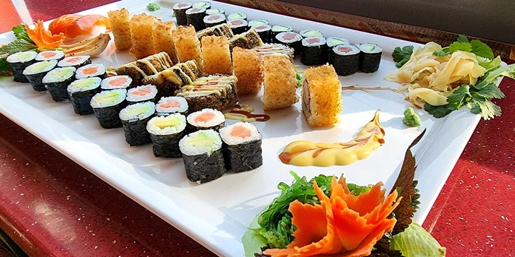 48 nebo 68 kousků sushi v Porubě: krevety, losos, tuňák i avokádo