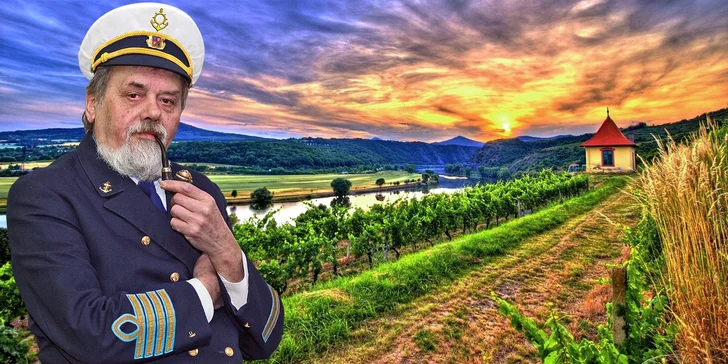 Vinařská plavba po Labi s obědem, večerním grilováním a degustací vín