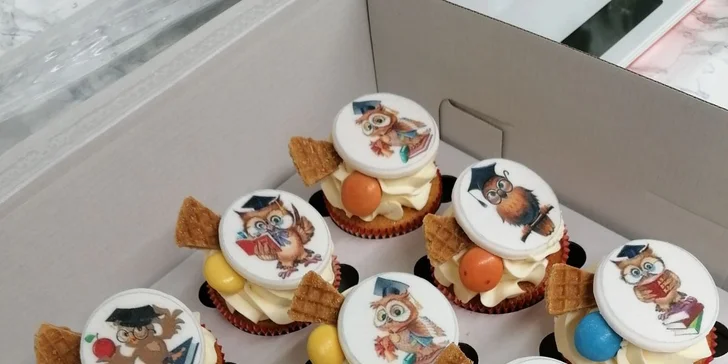 Sladké potěšení na odnos s sebou: medový dort s mascarpone či 12 cupcaků s náplní dle výběru