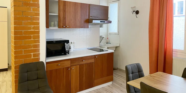 Až 8 dní v moderním apartmánu v Karlíně: vybavená kuchyňka a prostory až pro 7 osob