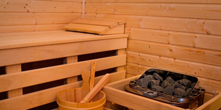 Privátní wellness se saunou, vířivkou pro dva