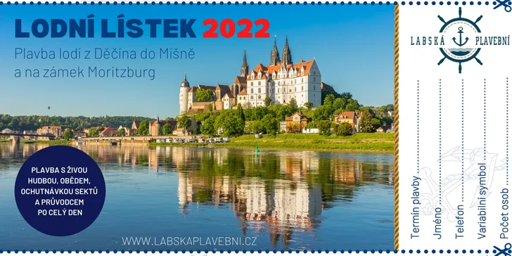 Dárkový lístek na plavbu lodí: historická Míšeň, Popelčin zámek Moritzburg a autobusem zpět