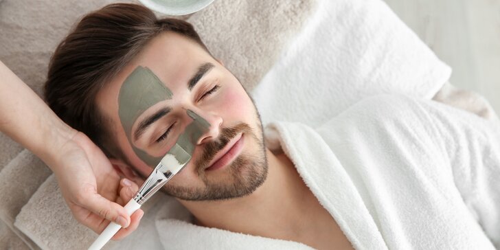 Pánské kosmetické ošetření včetně masáže obličeje a masky