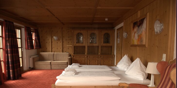 Kaprun: 3* hotel St. Florian s polopenzí a saunou, 200 metrů od lanovky