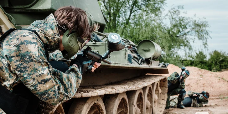 4 hodiny paintballu v Brně s komplet výbavou, kuličkami a občerstvením