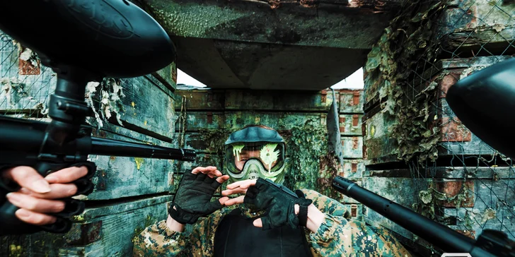 4 hodiny paintballu v Brně s komplet výbavou, kuličkami a občerstvením