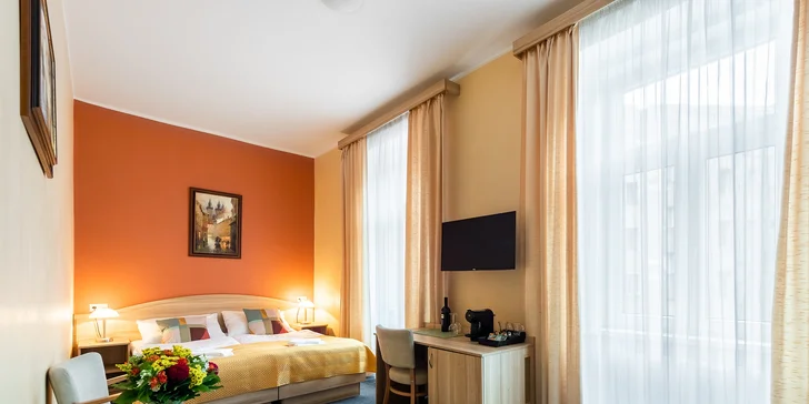 Pobyt v rodinném hotelu na Andělu: ubytování se snídaní pro 1 až 5 osob