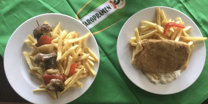 Polední menu dle výběru z denní nabídky Na Brusírně v Táboře: vývar, kulajda, řízek, smažák i další jídla