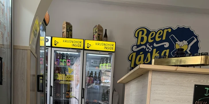 Otevřený voucher v hodnotě 300 Kč na cokoliv v pivotéce Beer & Láska