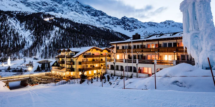 Aktivní dovolená v italských Alpách: hotel na sjezdovce, polopenze i wellness