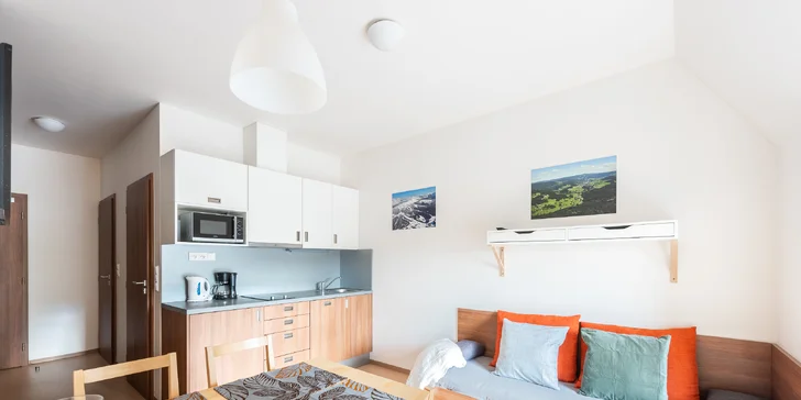 Aktivní dovolená v srdci Krkonoš: moderní a plně vybavené apartmány pro dva i rodinu