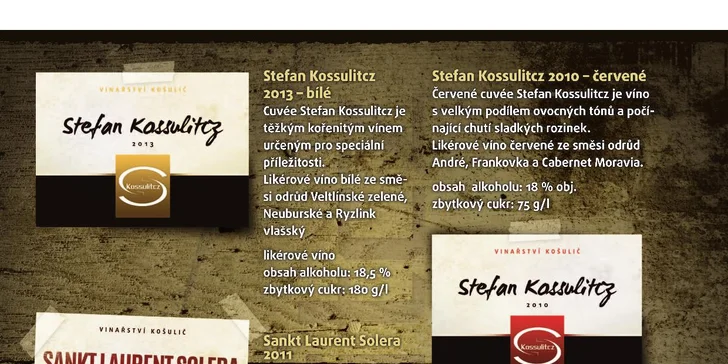 Degustace likérových vín včetně výkladu a degustačního sousta