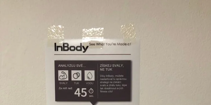 Vstup do fitka, InBody měření a konzultace s trenérem