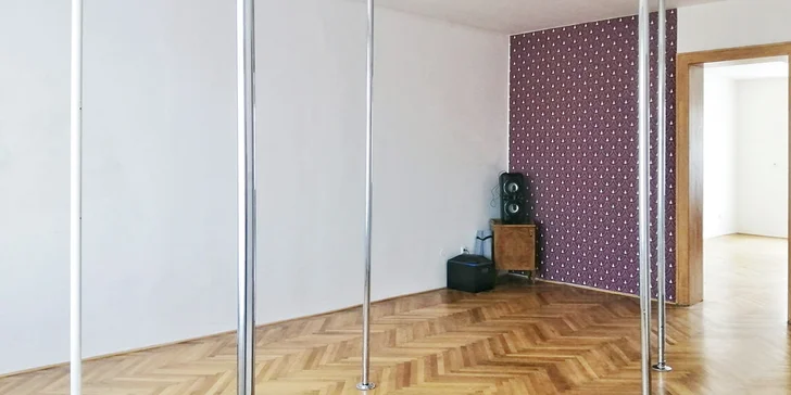 Workshop pole dance pro začátečníky: jednoduché cviky u tyče, na závěr krátká choreografie