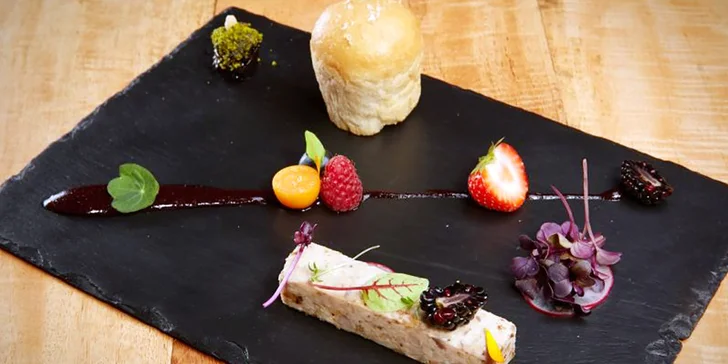 5chodové kachní menu pro 2 osoby: paštika, rillettes, kaldoun, kachna a zmrzlina