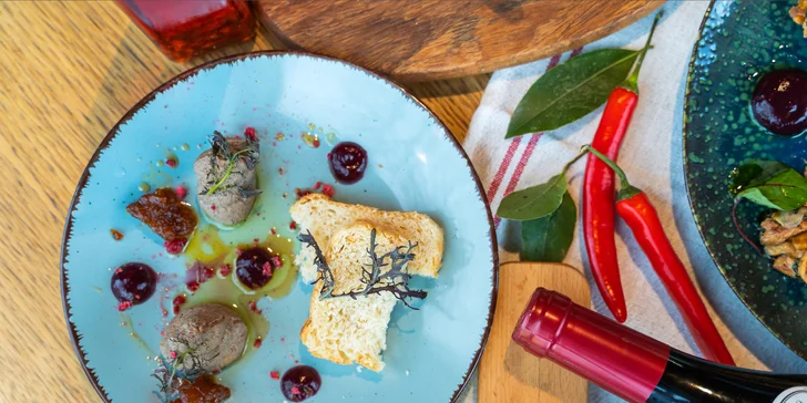 Degustační italské menu Terra s vinným párováním v restauraci Babetti pro 2 osoby