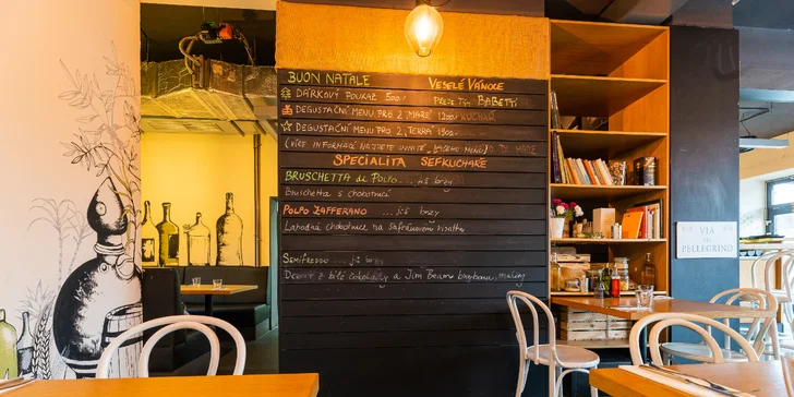 Degustační italské menu Terra s vinným párováním v restauraci Babetti pro 2 osoby