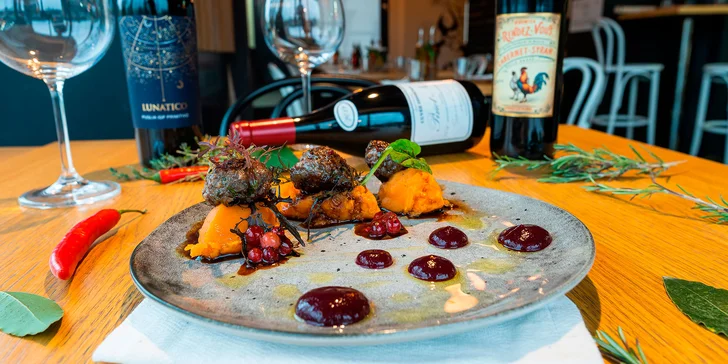 Degustační italské menu Terra s vinným párováním v restauraci Babetti pro 2 osoby