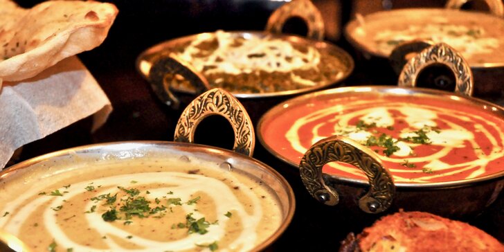 Indická hostina pro 2 nebo 4 osoby: autentické menu o třech chodech