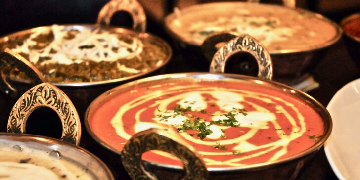 Indická hostina pro 2 nebo 4 osoby: autentické menu o třech chodech