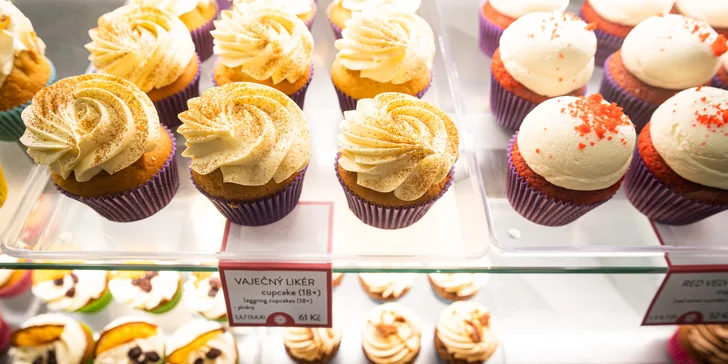 4x cupcake z brněnské Cupcakekárny: v nabídce i vegan a bezlepkové dortíky