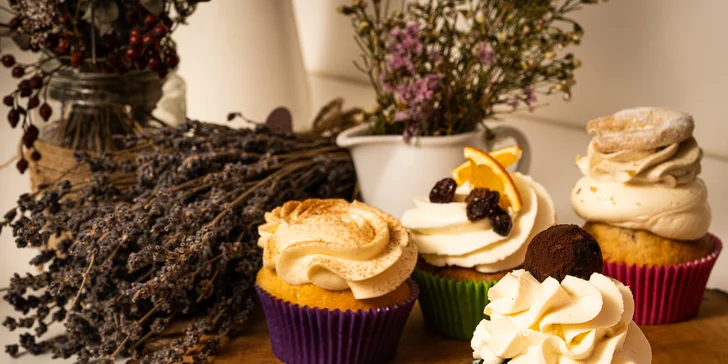 4x cupcake z brněnské Cupcakekárny: v nabídce i vegan a bezlepkové dortíky