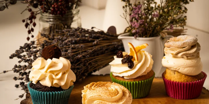 4x cupcake z brněnské Cupcakekárny: v nabídce i vegan a bezlepkové dortíky