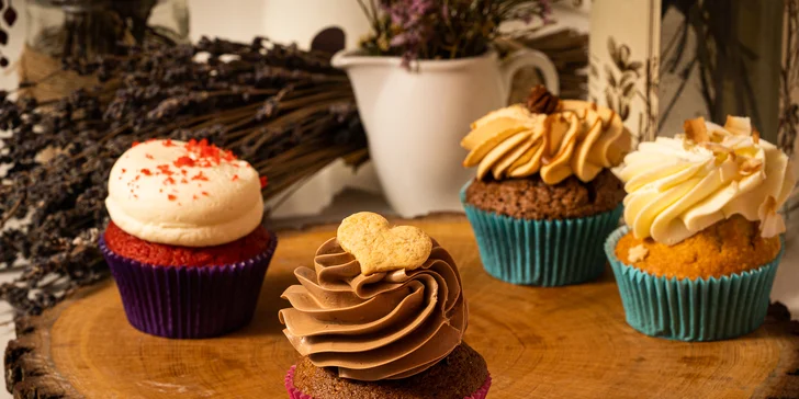4x cupcake z brněnské Cupcakekárny: v nabídce i vegan a bezlepkové dortíky