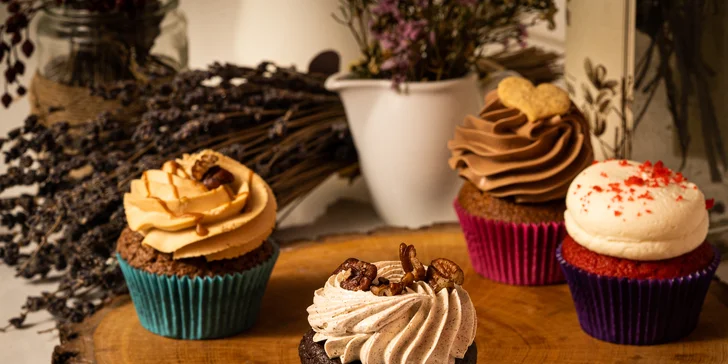 4x cupcake z brněnské Cupcakekárny: v nabídce i vegan a bezlepkové dortíky