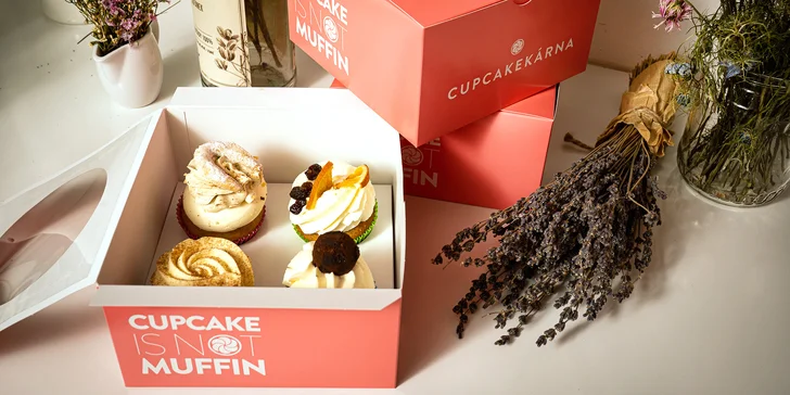 4x cupcake z brněnské Cupcakekárny: v nabídce i vegan a bezlepkové dortíky