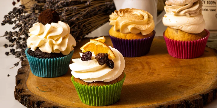4x cupcake z brněnské Cupcakekárny: v nabídce i vegan a bezlepkové dortíky