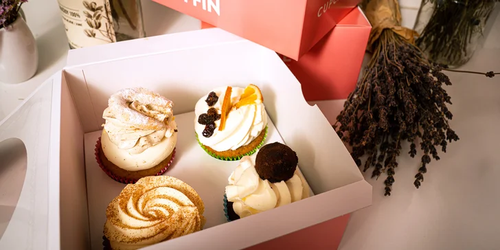 4x cupcake z brněnské Cupcakekárny: v nabídce i vegan a bezlepkové dortíky