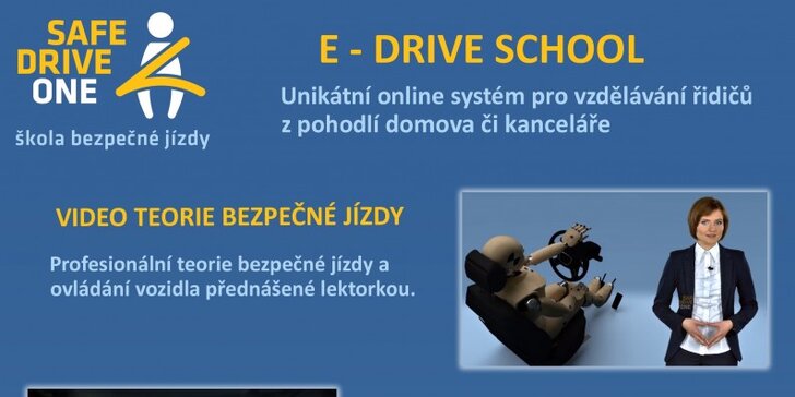 E-Drive school: online výuka bezpečné a defenzivní jízdy z pohodlí domova
