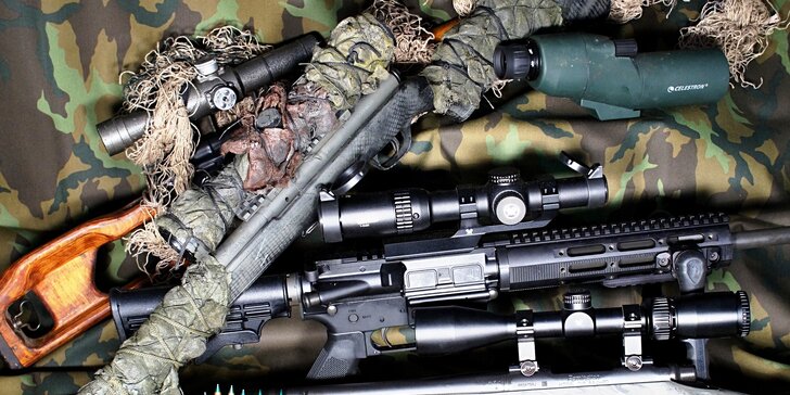Střelecký balíček Sniper: 3hodinový kurz střelby vč. maskování a balistiky