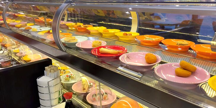 Running sushi v Kyoto v Mladé Boleslavi: sushi, grilované speciality, mořské plody i sladké