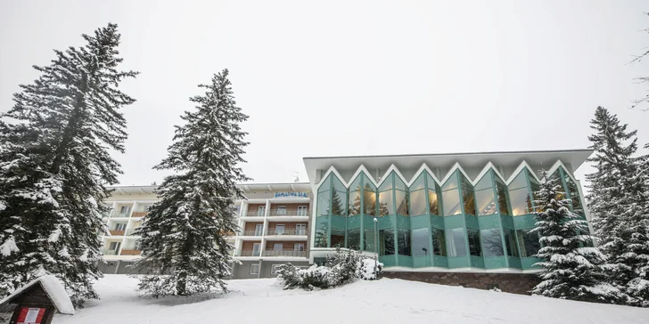 Pobyt ve Špindlerově Mlýně: hotel s polopenzí i vstup do wellness a aquaparku, sjezdovky