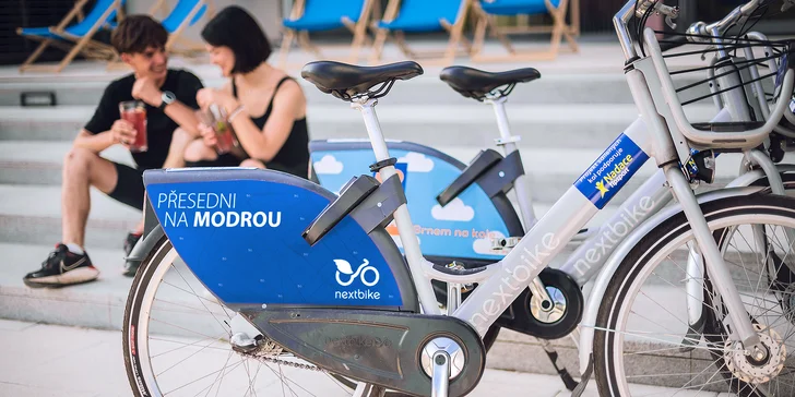 Nextbike: kredit 400 nebo 800 Kč na půjčení kol v Praze, Brně a dalších 21 městech po celém Česku