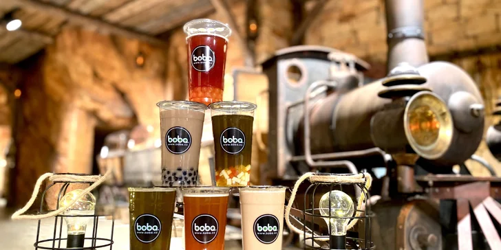 Bubble tea z Candy Miners pro 1 či 2 osoby: černý či zelený čaj s kuličkami podle výběru