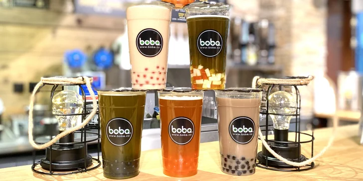 Bubble tea z Candy Miners pro 1 či 2 osoby: černý či zelený čaj s kuličkami podle výběru