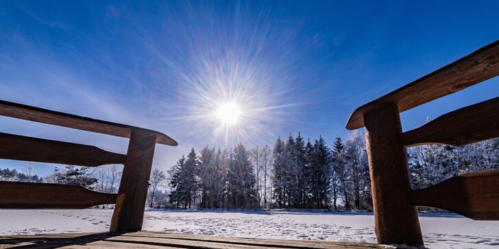 Dovolená v jižních Čechách: dřevěná chaloupka vystavěná přímo na vodě s privátním wellness