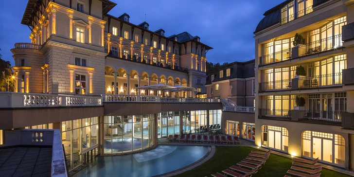 Luxusní 5* hotel v Mariánkách: polopenze, sauny a bazény, pobyt 2 dětí do 5,9 let zdarma