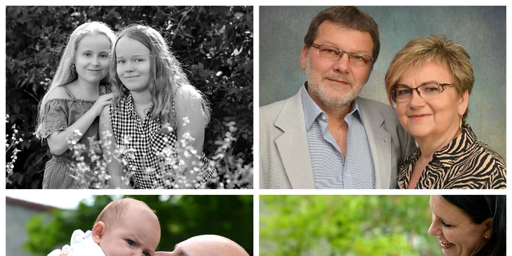 Fotografování v ateliéru či exteriéru pro jednotlivce, páry i rodiny